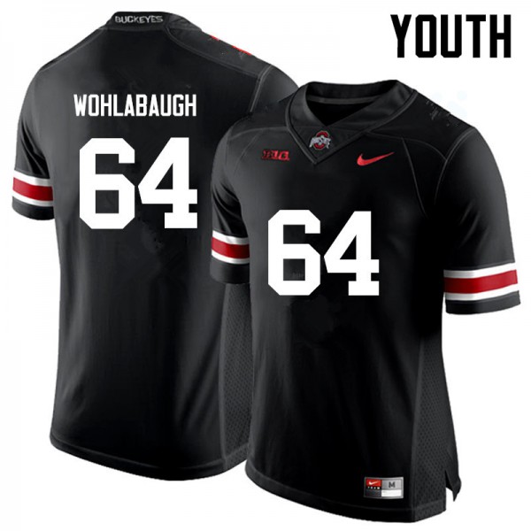 Ohio State Buckeyes #64 Jack Wohlabaugh Youth Football Jersey Black